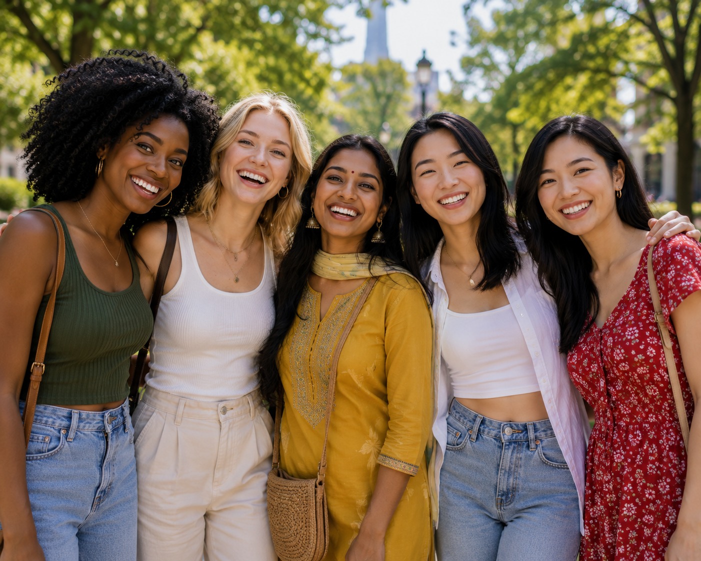 Women laughing and talking together